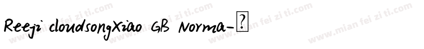 Reeji cloudsongXiao GB Norma字体转换